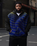Big & Tall Geometric Graphic Hoodie Sweatpants Set for big men