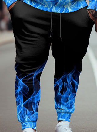 Big & Tall Graffiti Hoodie Sweatpants Set for big men view 6