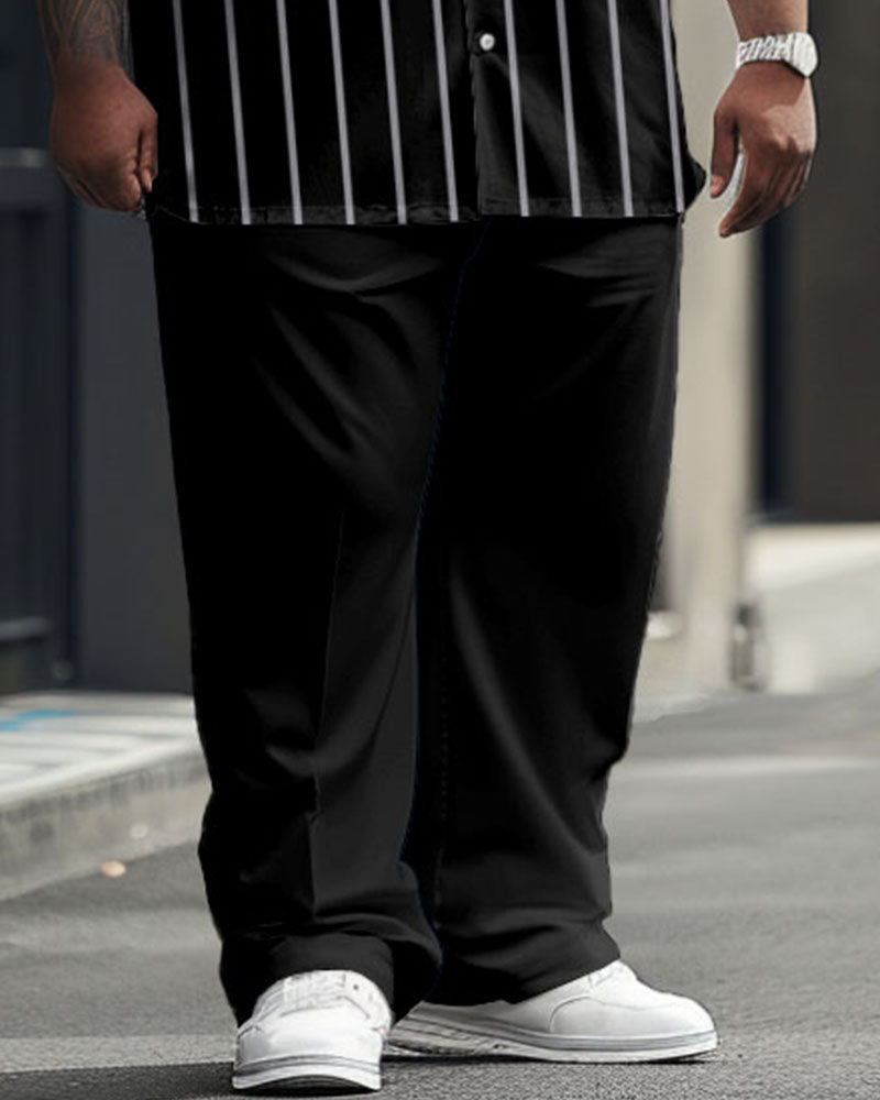 Big & Tall Striped Graphic Business Casual Jeans for big men view 3