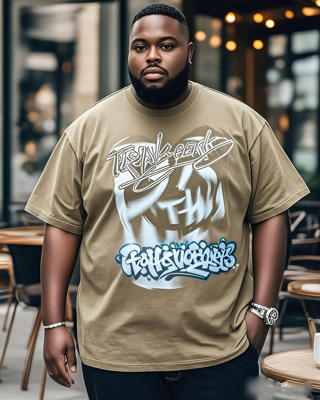 Big & Tall Graffiti T-Shirt for big men view 1