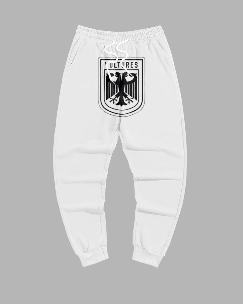 Big & Tall White Graphic Sweatpants for big men