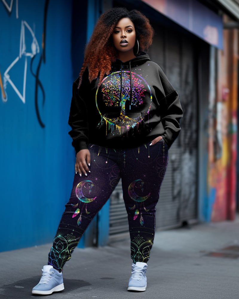 Big & Tall Hoodie Sweatpants Set for big men view 1