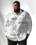 Big & Tall Splash Ink Long Sleeve Shirt for big men