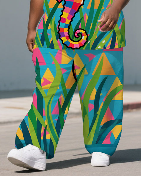Big & Tall Streetwear T-Shirt Pants Set for big men view 3
