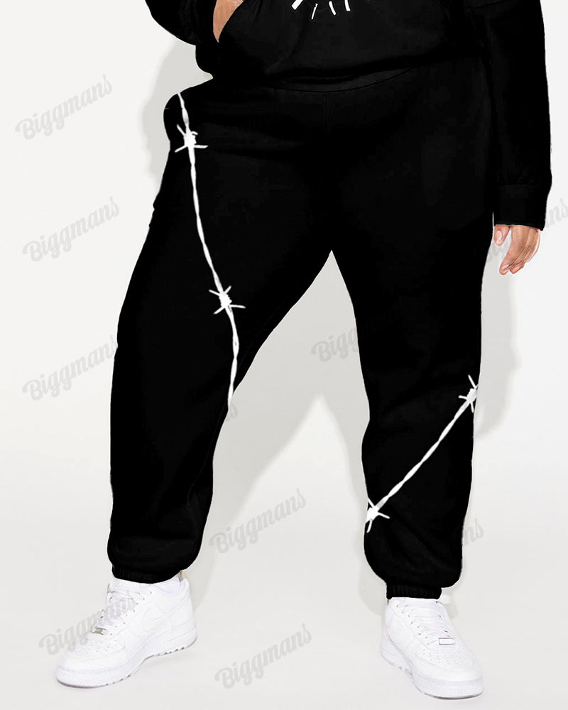 Big & Tall Graphic Streetwear Skull Hoodie for big men view 4