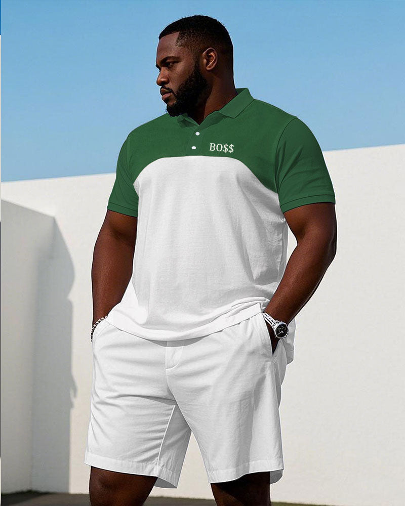 Big & Tall White Green Graphic Jeans for big men view 1