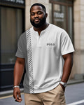 Big & Tall Gray Plaid Graphic T-Shirt for big men view 1