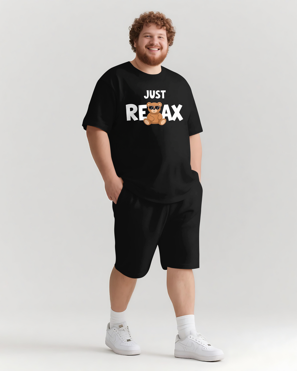 Big & Tall Streetwear Two-piece Set for big men view 3