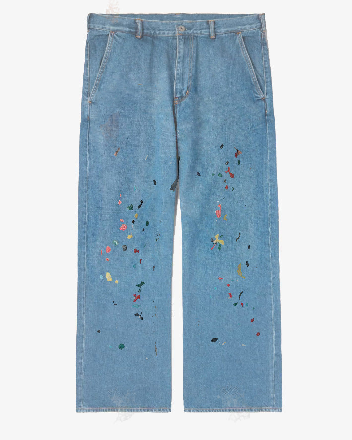 Big & Tall Denim Graphic Splash Ink Jeans for big men view 1