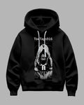 Big & Tall Black Geometric Graphic Hoodie for big men