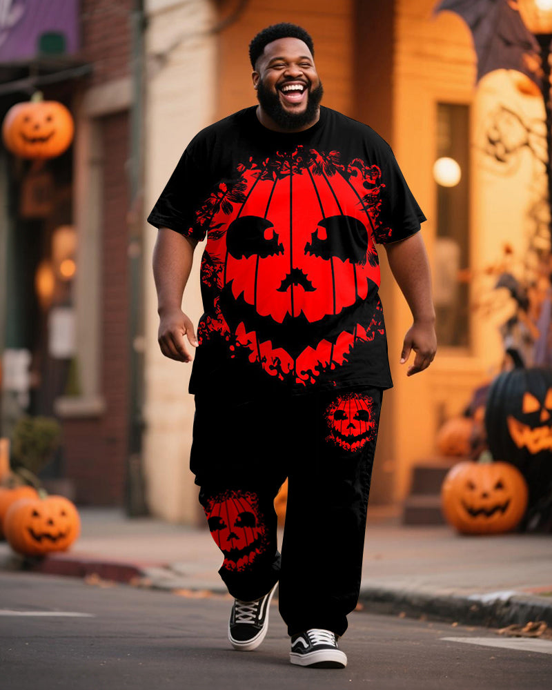Big & Tall Graphic T-Shirt Pants Set for big men view 1