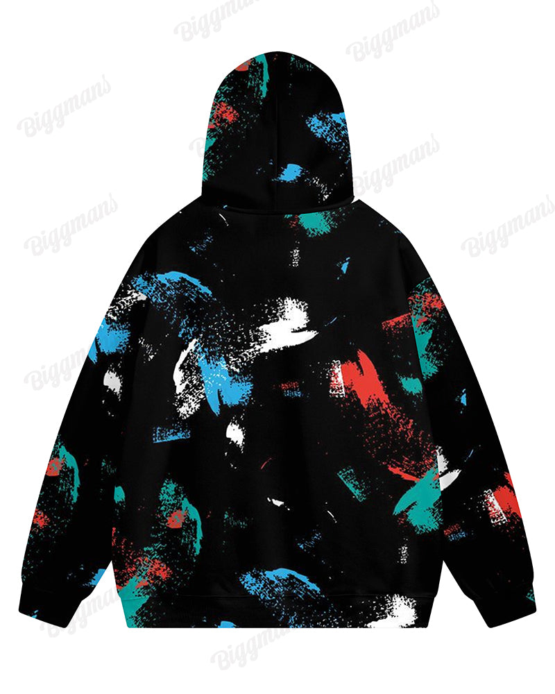 Big & Tall Graphic Hoodie Sweatpants Set for big men view 5