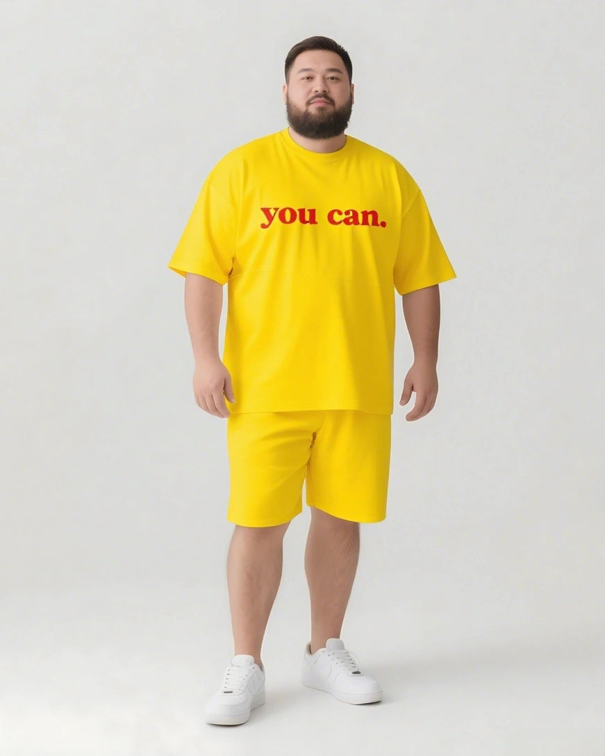 Big & Tall Graphic Streetwear Two-piece Set for big men view 8