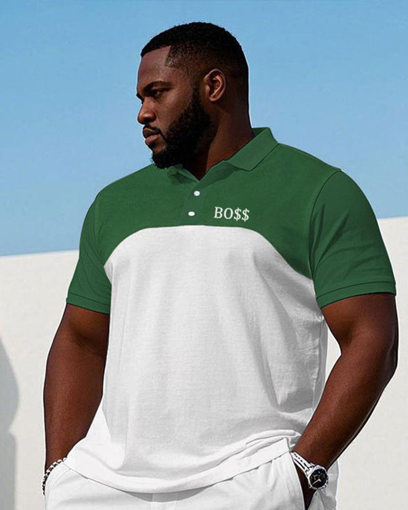 Big & Tall White Green Graphic Jeans for big men view 2