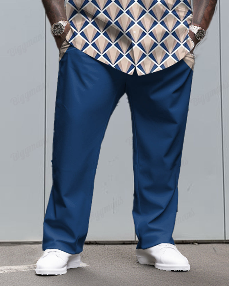 Big & Tall Geometric Two-piece Set for big men view 3