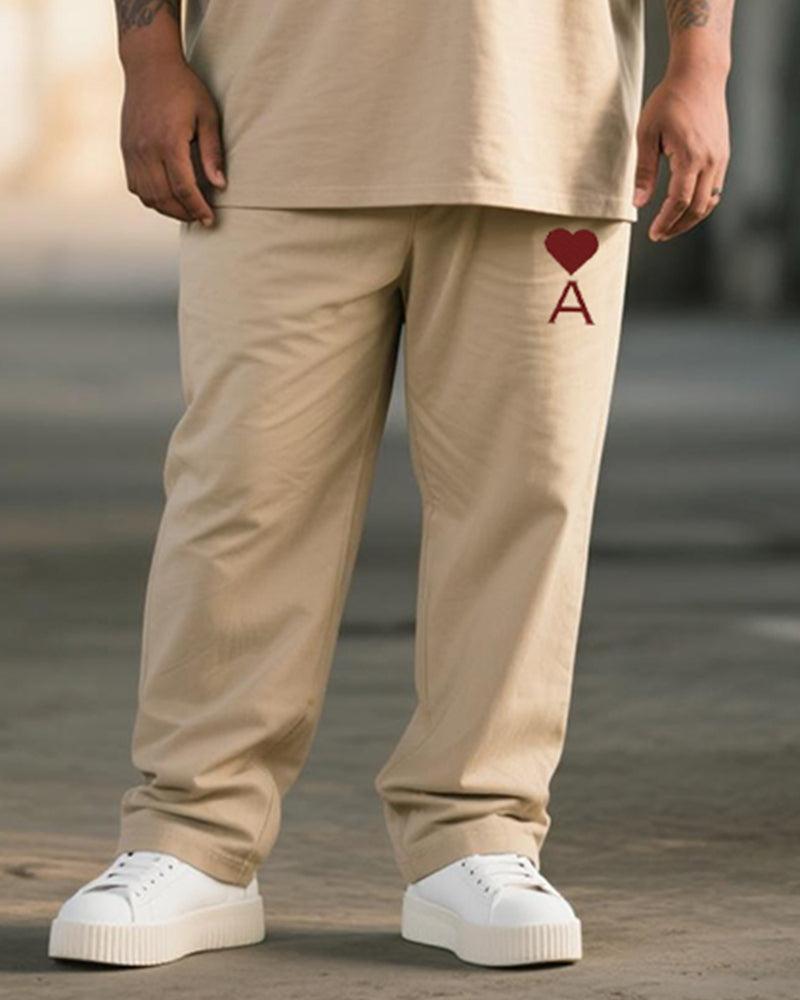 Big & Tall Graffiti T-Shirt Pants Set for big men view 3