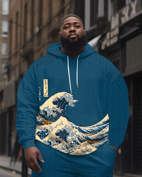 Big & Tall Streetwear Hoodie Sweatpants Set for big men view 2