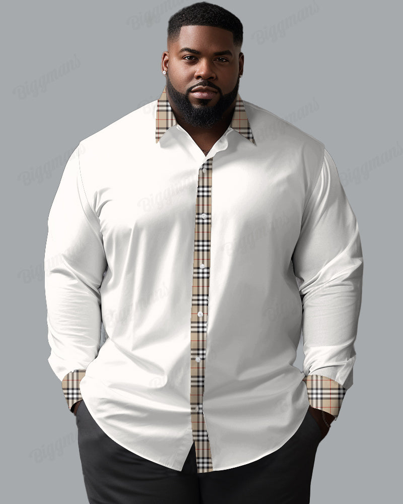 Big & Tall Streetwear Long Sleeve Shirt for big men view 3
