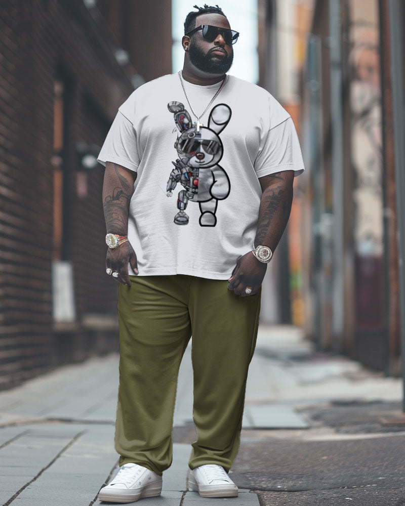 Big & Tall Streetwear T-Shirt Pants Set for big men view 1