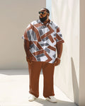 Big & Tall Geometric Graphic Business Casual Jeans for big men view 1