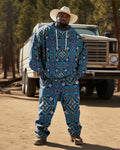 Big & Tall Graphic Hoodie Sweatpants Set for big men view 1