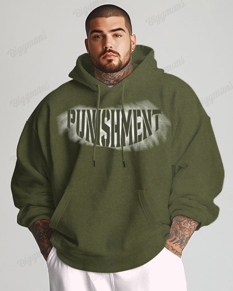 Big & Tall Graphic Hoodie Sweatpants Set for big men view 2