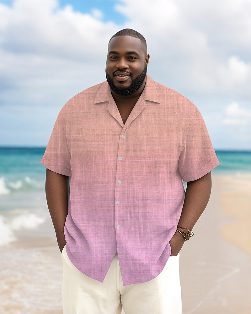 Big & Tall Hawaiian Gradient Short Sleeve Shirt for big men view 5
