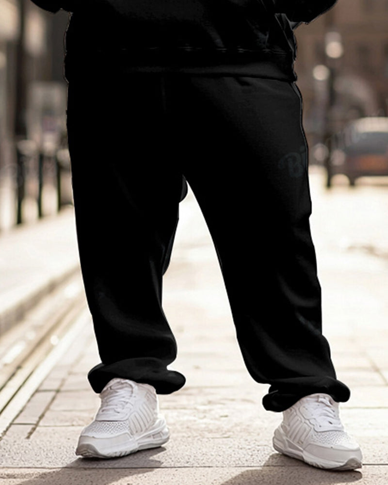 Big & Tall Graphic Hoodie Sweatpants Set for big men view 3