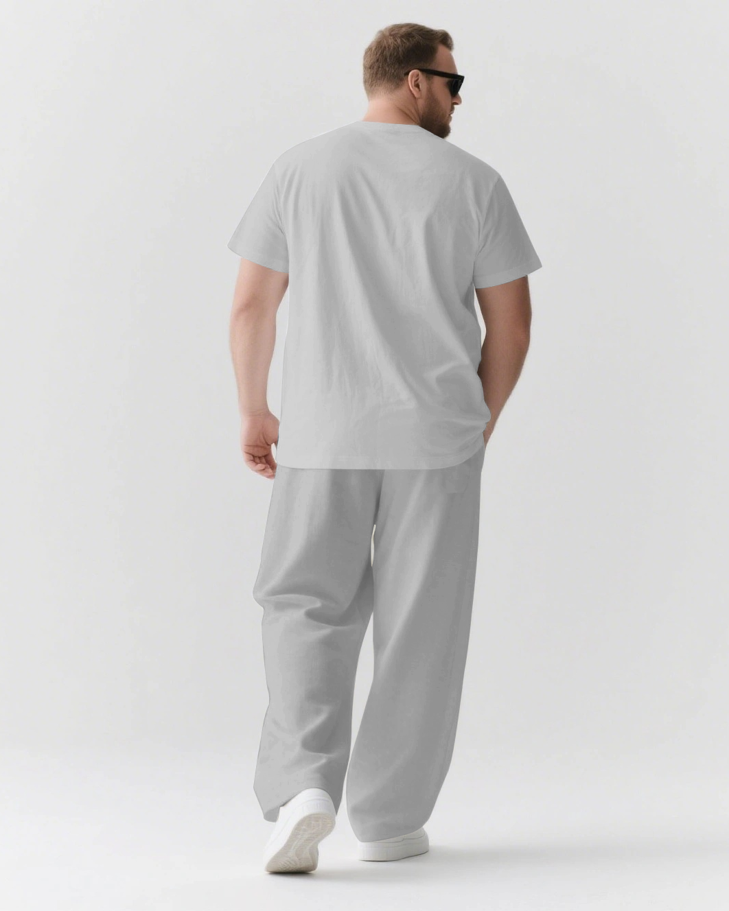 Big & Tall Streetwear T-Shirt Pants Set for big men view 3