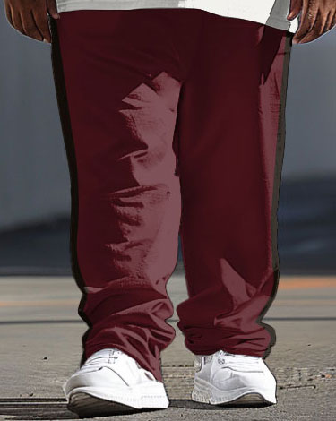 Big & Tall Colorblock T-Shirt Pants Set for big men view 3