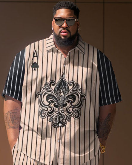 Big & Tall Striped Streetwear Jeans for big men view 2