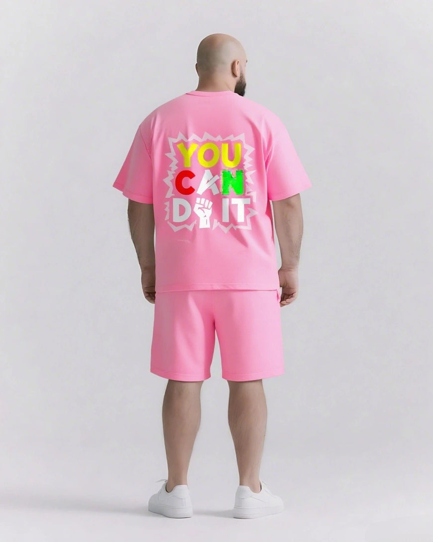 Big & Tall Graphic Streetwear Two-piece Set for big men view 7