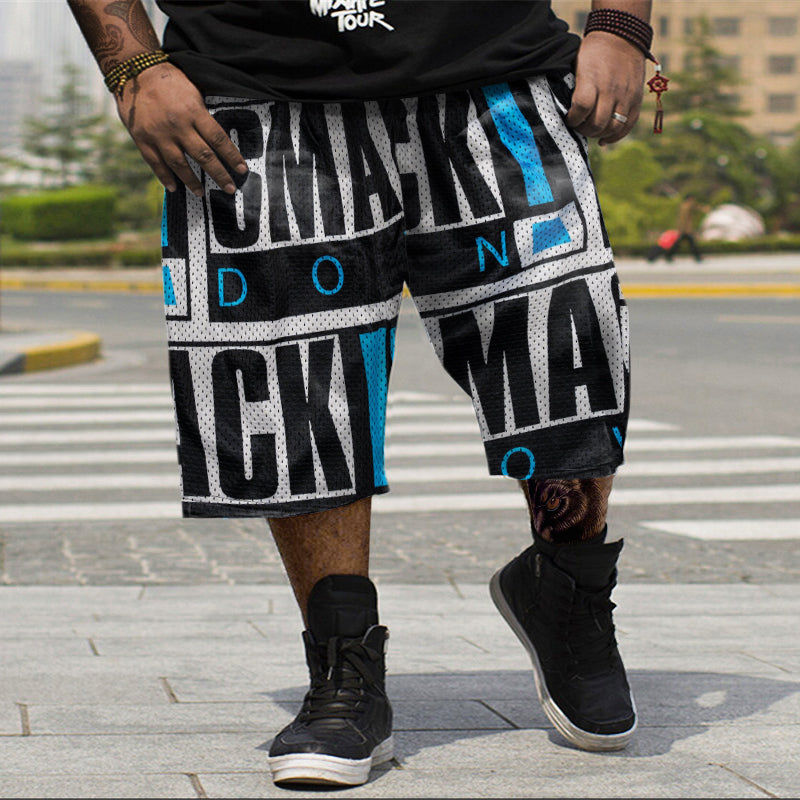 Big & Tall Graphic Athletic Shorts for big men view 1