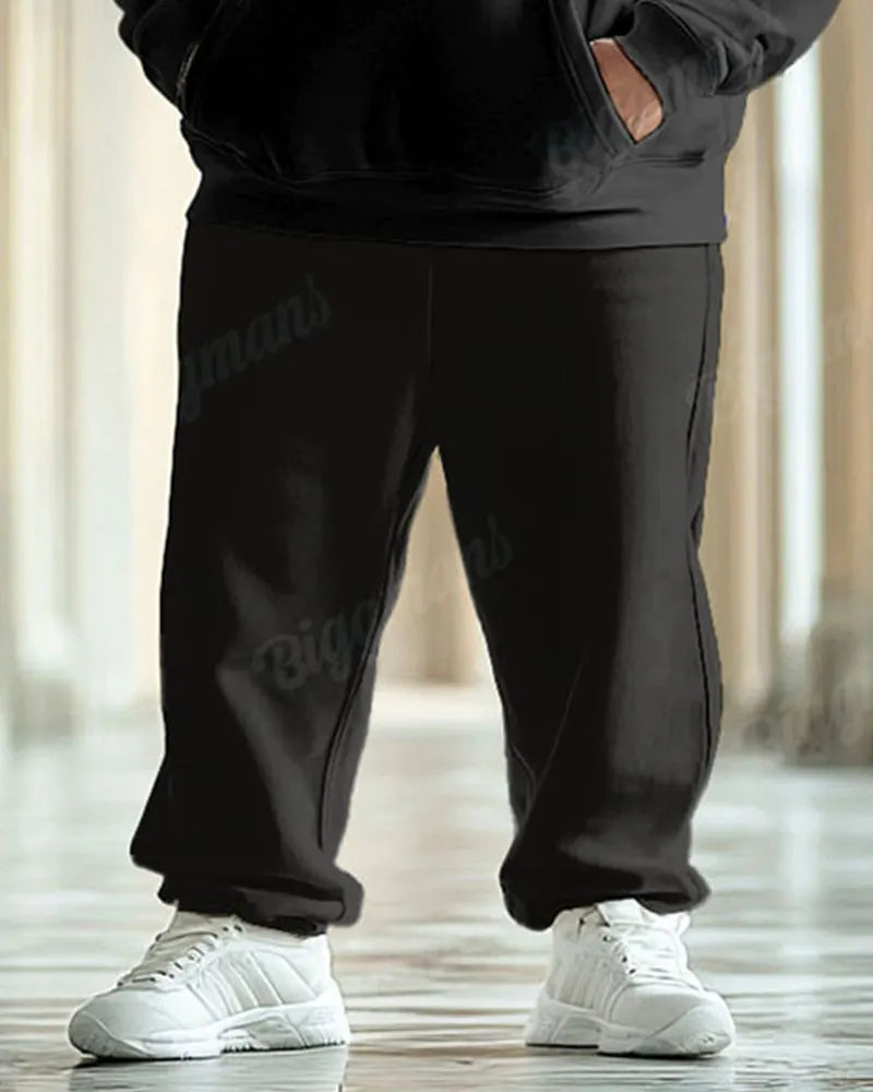 Big & Tall Graphic Hoodie Sweatpants Set for big men view 3