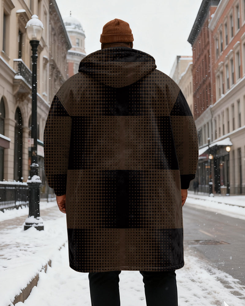 Big & Tall Geometric Streetwear Vintage Hoodie for big men view 5