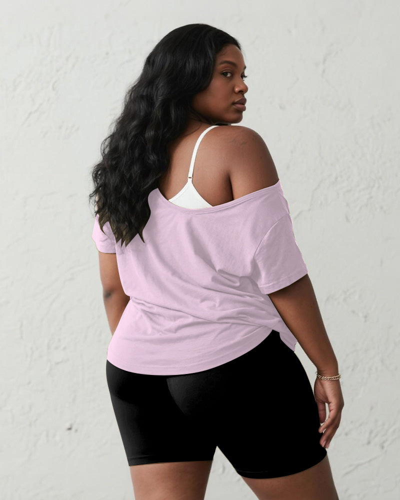 Big & Tall Pink Graphic Two-piece Set for big men view 5