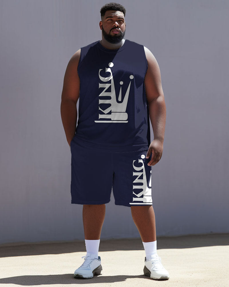 Big & Tall Graphic Athletic Tank Top for big men view 2