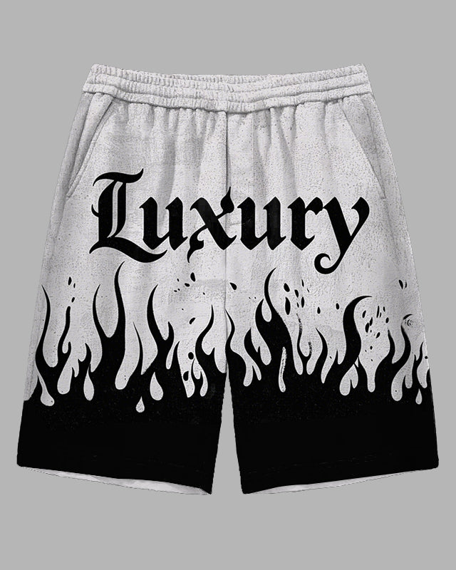 Big & Tall Black Graphic Streetwear Athletic Shorts for big men