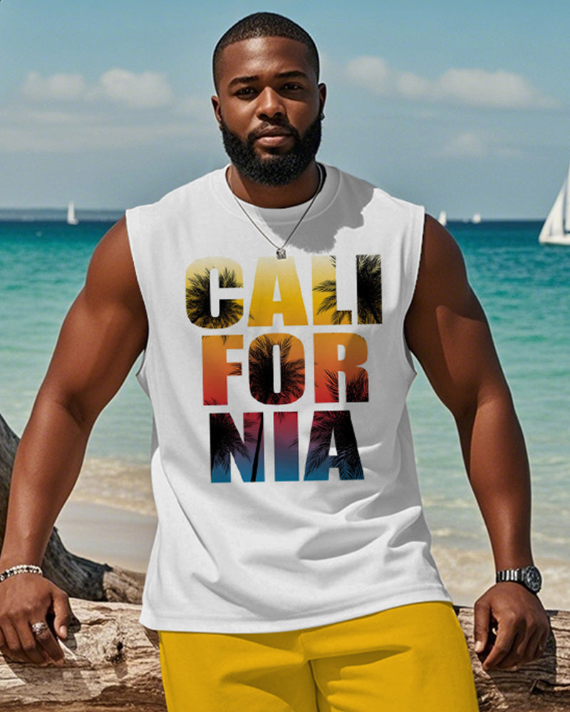 Big & Tall Hawaiian Graphic Two-piece Set for big men view 2