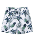 Big & Tall Hawaiian Graphic Floral Swim Trunks for big men view 1