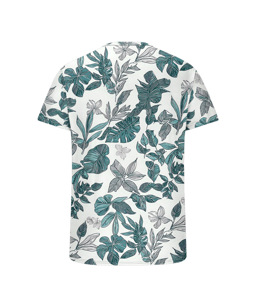 Big & Tall Hawaiian Graphic Floral T-Shirt for big men view 5