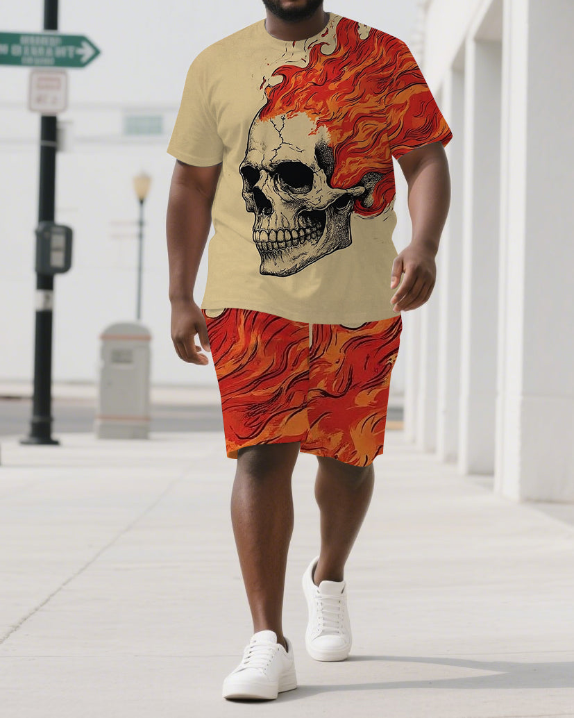 Big & Tall Graphic Skull Two-piece Set for big men view 1