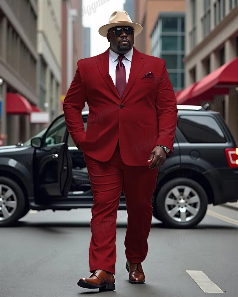 Big & Tall Solid Color Two-piece Set for big men view 15