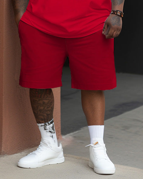 Big & Tall Colorblock Graffiti Two-piece Set for big men view 3