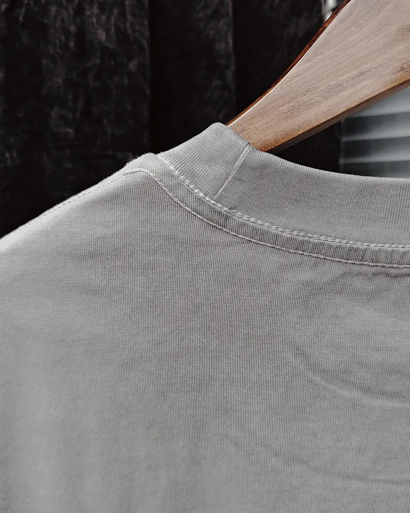Big & Tall Gray Graphic Streetwear T-Shirt for big men view 5