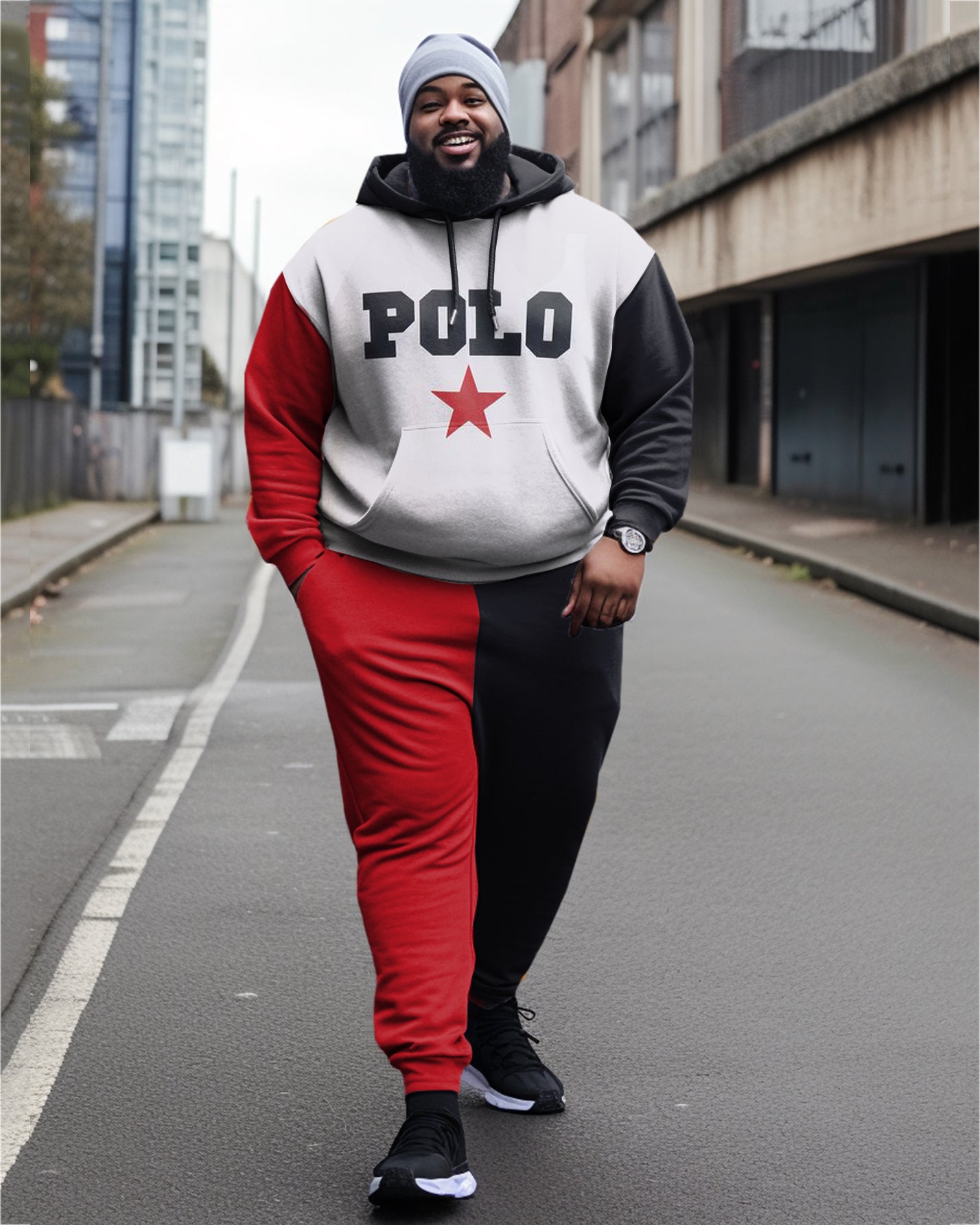 Big & Tall Athletic Hoodie for big men view 1
