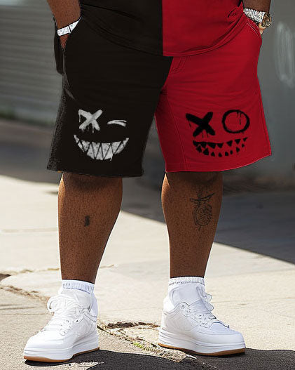Big & Tall Streetwear T-Shirt Shorts Set for big men view 4