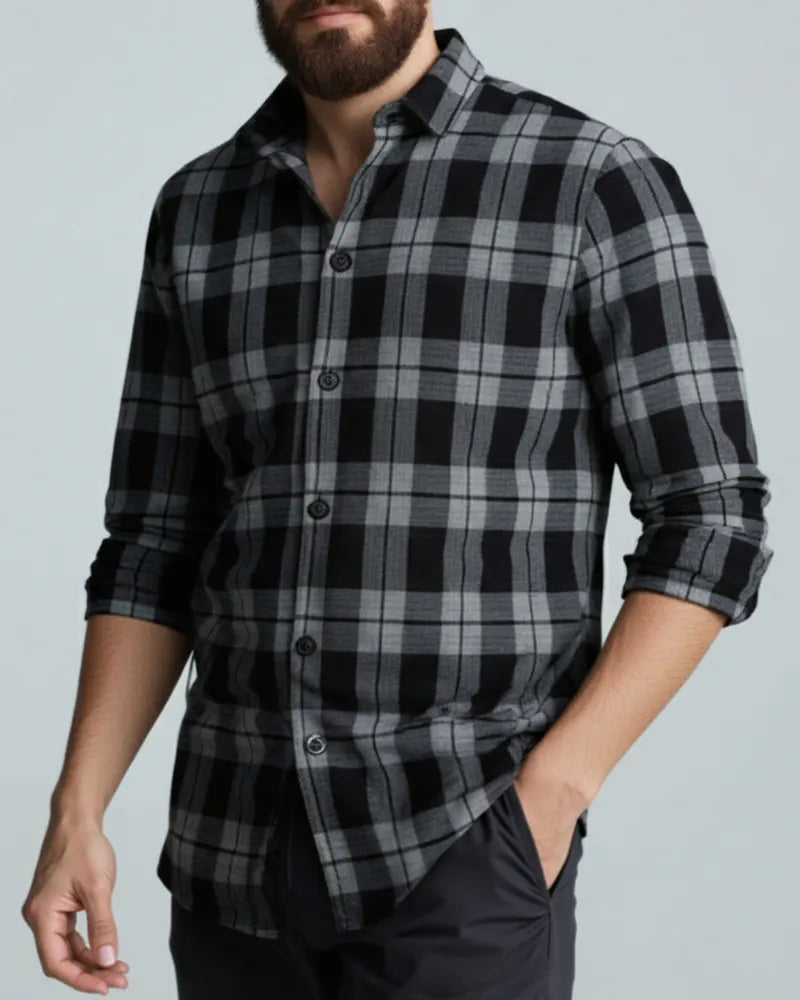 Big & Tall Black Plaid Jeans for big men view 17