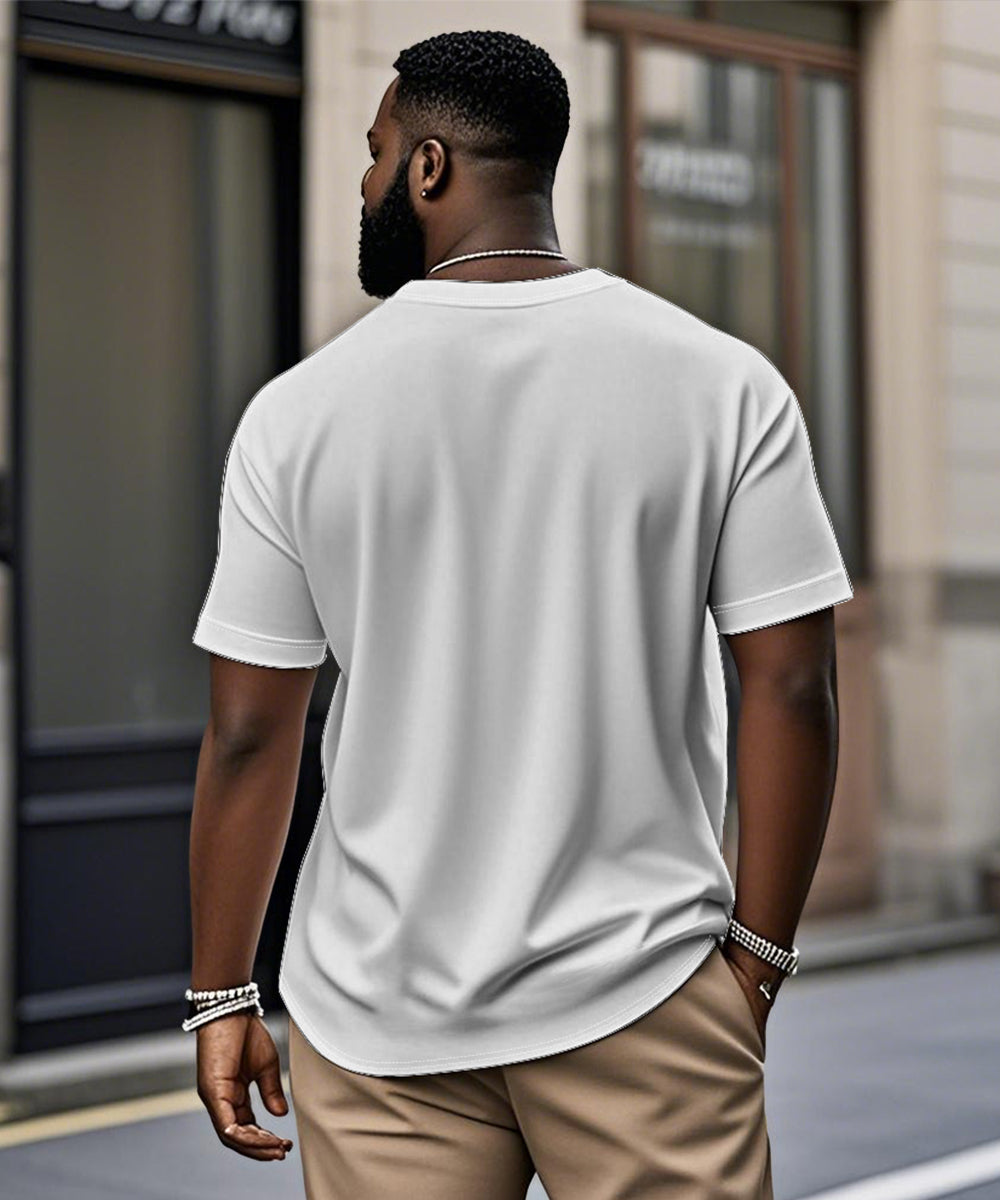 Big & Tall Geometric Graphic T-Shirt for big men view 2