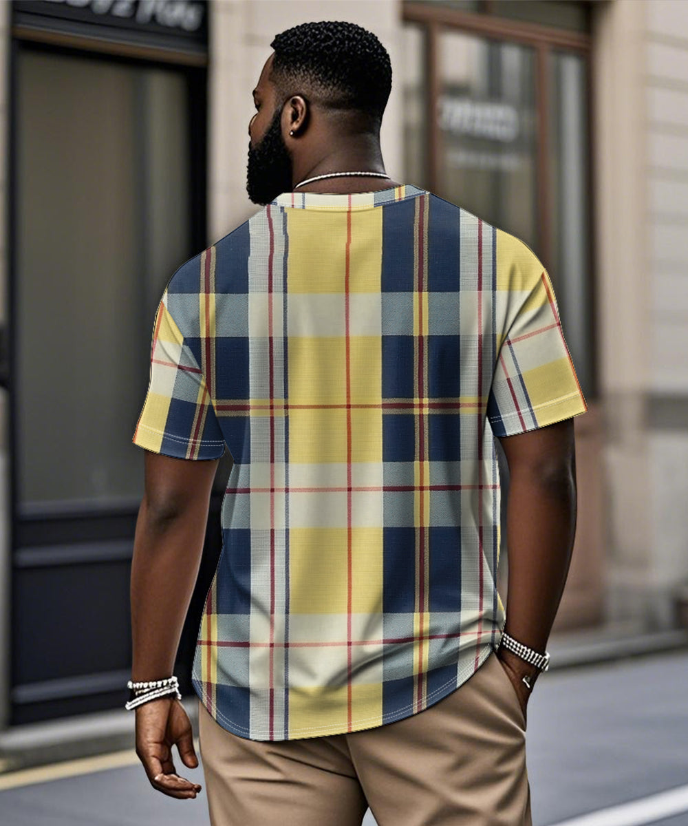 Big & Tall Yellow Graphic T-Shirt for big men view 2
